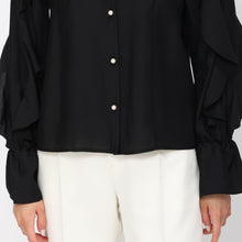 画像をギャラリービューアに読み込む, 【3月上旬販売予定/予約販売】袖フリル前開きブラウス/MM418120
