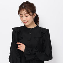 画像をギャラリービューアに読み込む, 【3月上旬販売予定/予約販売】袖フリル前開きブラウス/MM418120
