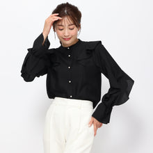 画像をギャラリービューアに読み込む, 【3月上旬販売予定/予約販売】袖フリル前開きブラウス/MM418120