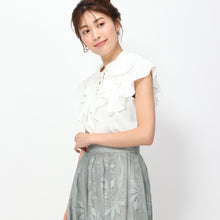画像をギャラリービューアに読み込む, ダブルフリルブラウス/MM418115 (ホワイト)