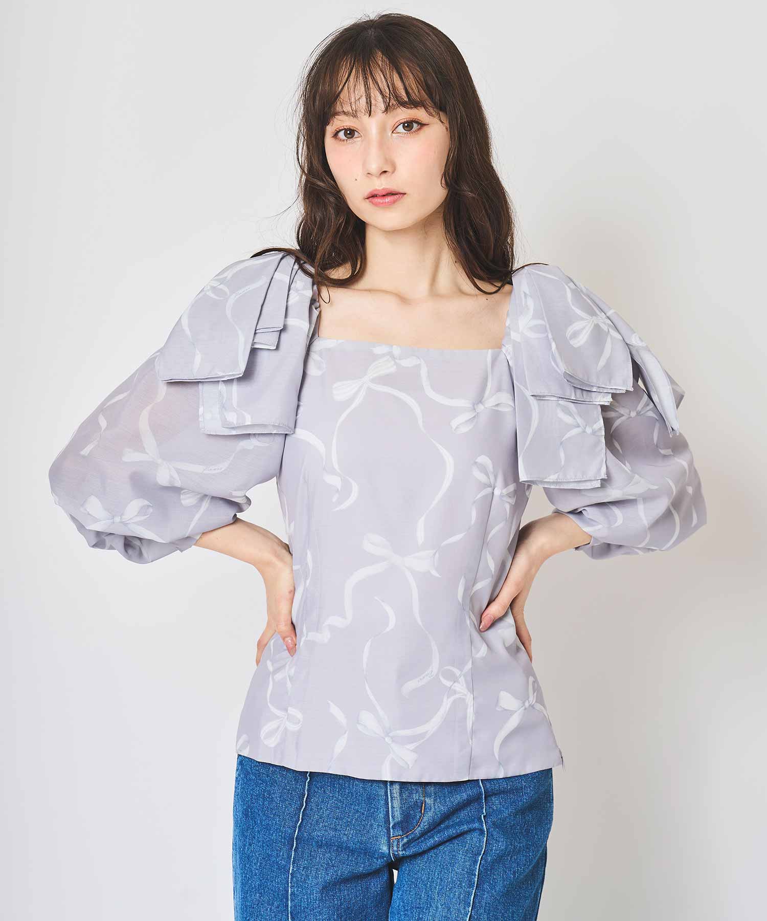 肩リボンプリントブラウス/TT518102 – MISCH MASCH|31 Sons de mode
