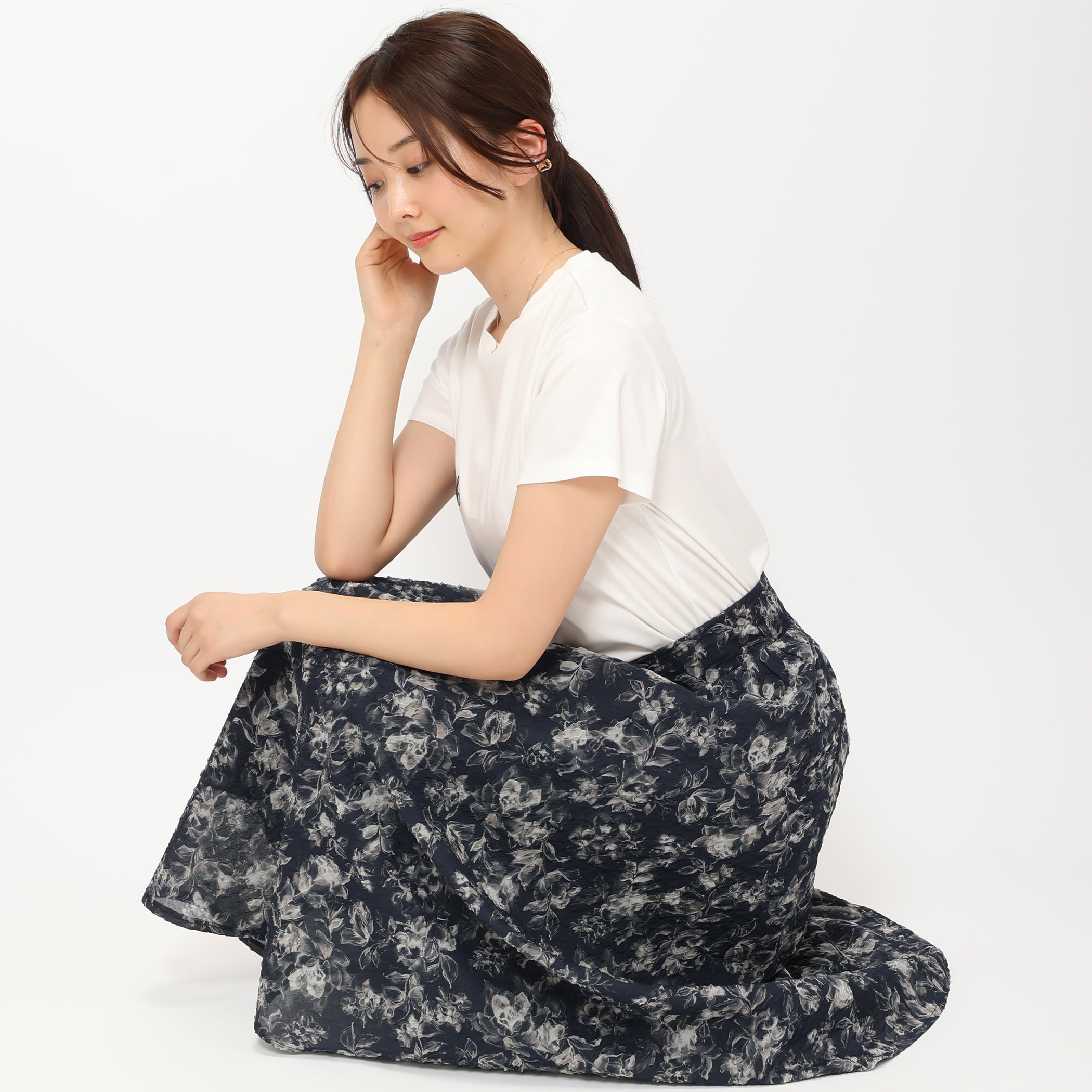 【予約販売】エンボスプリントスカート/MM427201