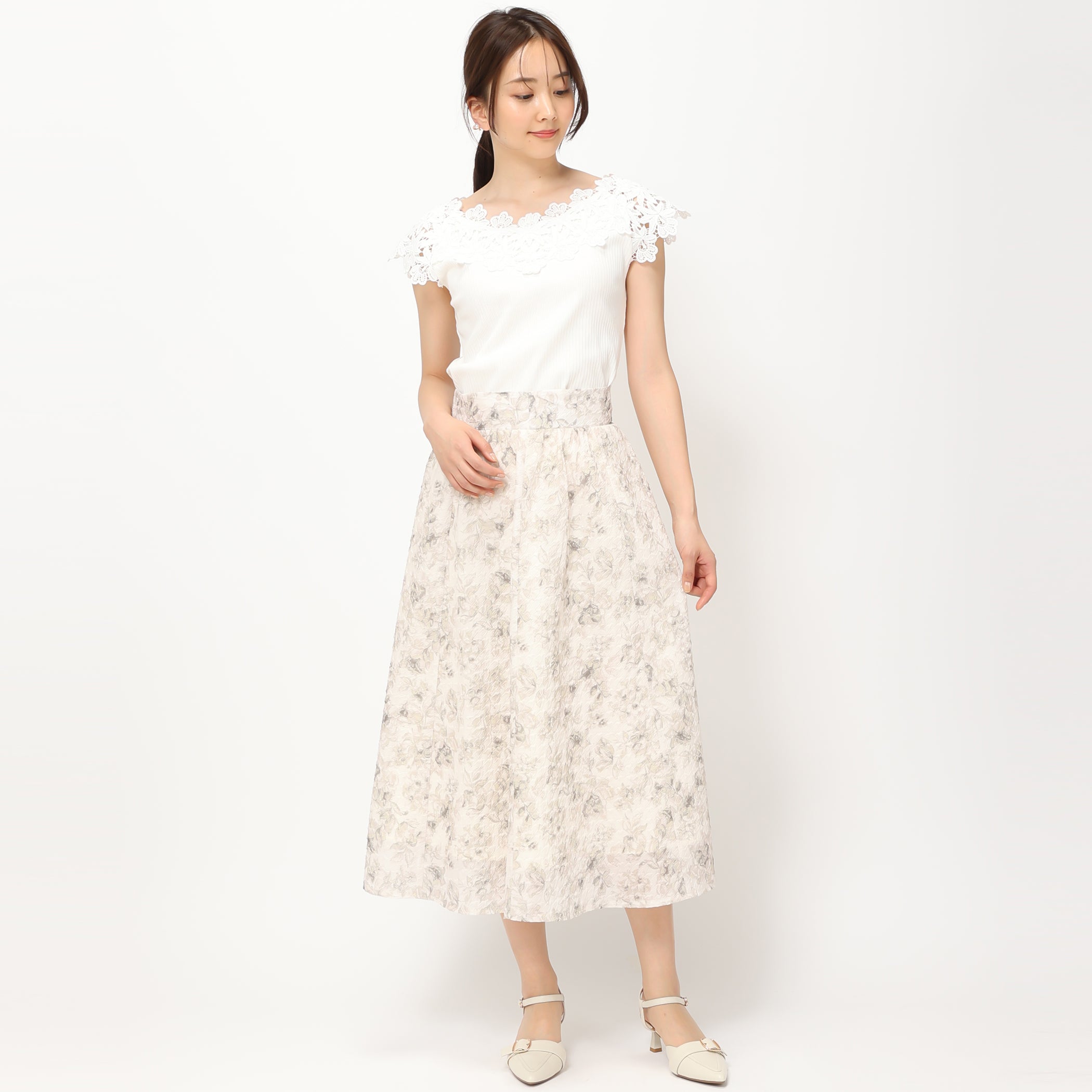 【予約販売】エンボスプリントスカート/MM427201