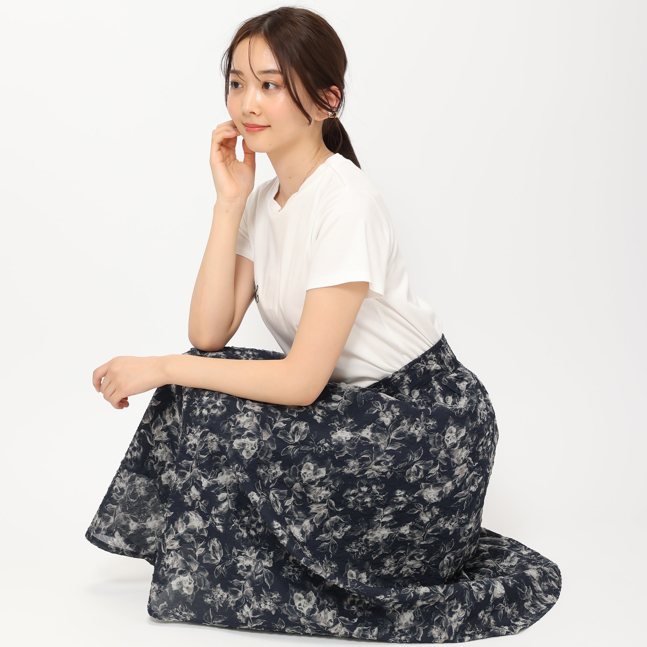 【予約販売】エンボスプリントスカート/MM427201
