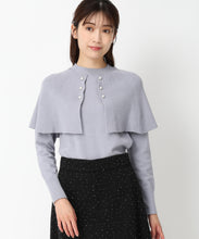 画像をギャラリービューアに読み込む, パールケープニット/MM448307 (ブルー)
