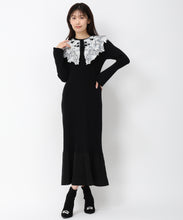 画像をギャラリービューアに読み込む, 【10月上旬発売予定/WEB先行予約販売】レース襟ロングニットワンピース/MM447408
