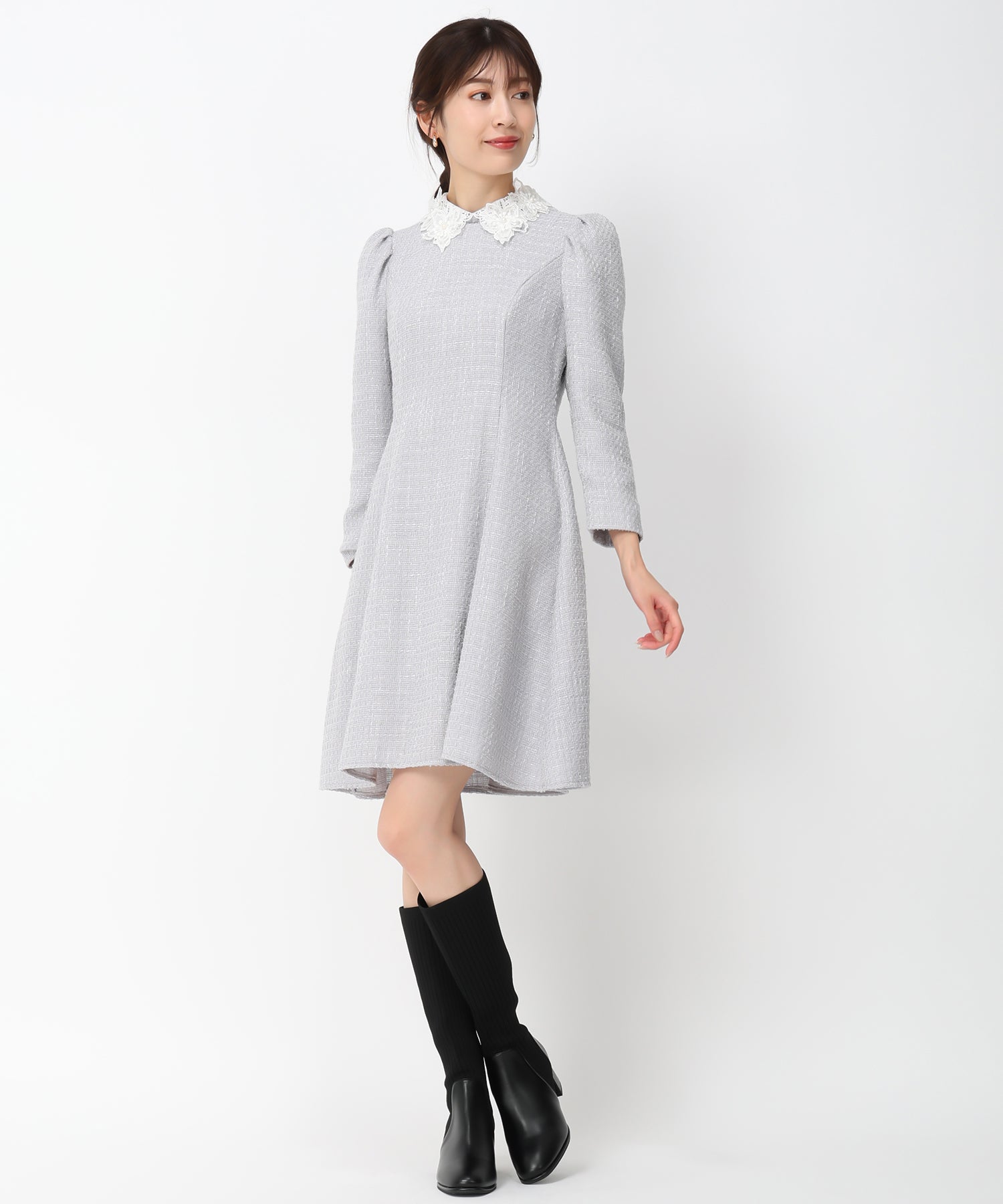 レース襟ミニツイードワンピース /MM447418 – MISCH MASCH|31 Sons de mode