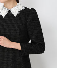 画像をギャラリービューアに読み込む, レース襟ミニツイードワンピース /MM447418
