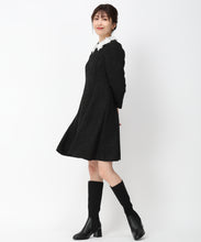 画像をギャラリービューアに読み込む, レース襟ミニツイードワンピース /MM447418
