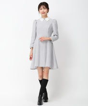 画像をギャラリービューアに読み込む, レース襟ミニツイードワンピース /MM447418
