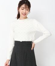 画像をギャラリービューアに読み込む, ラメジャガードハイネックニット/MM448315 (ホワイト)
