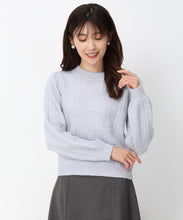 画像をギャラリービューアに読み込む, ラメフラッフィーチェック柄ハイネックニットMM448322
