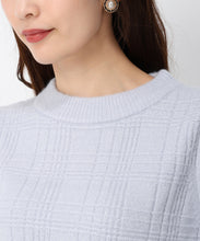 画像をギャラリービューアに読み込む, ラメフラッフィーチェック柄ハイネックニットMM448322
