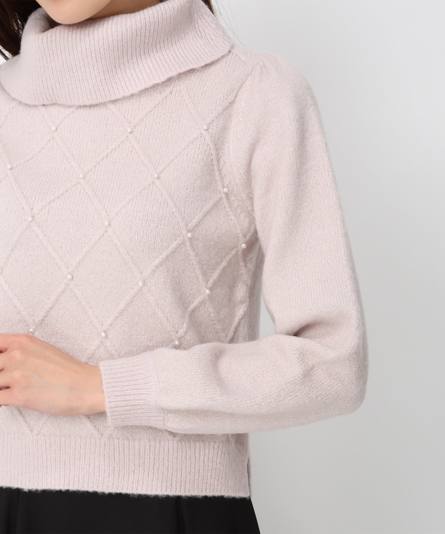 ラメフラッフィーダイヤ柄オフタートルニット/MM448323 – MISCH MASCH