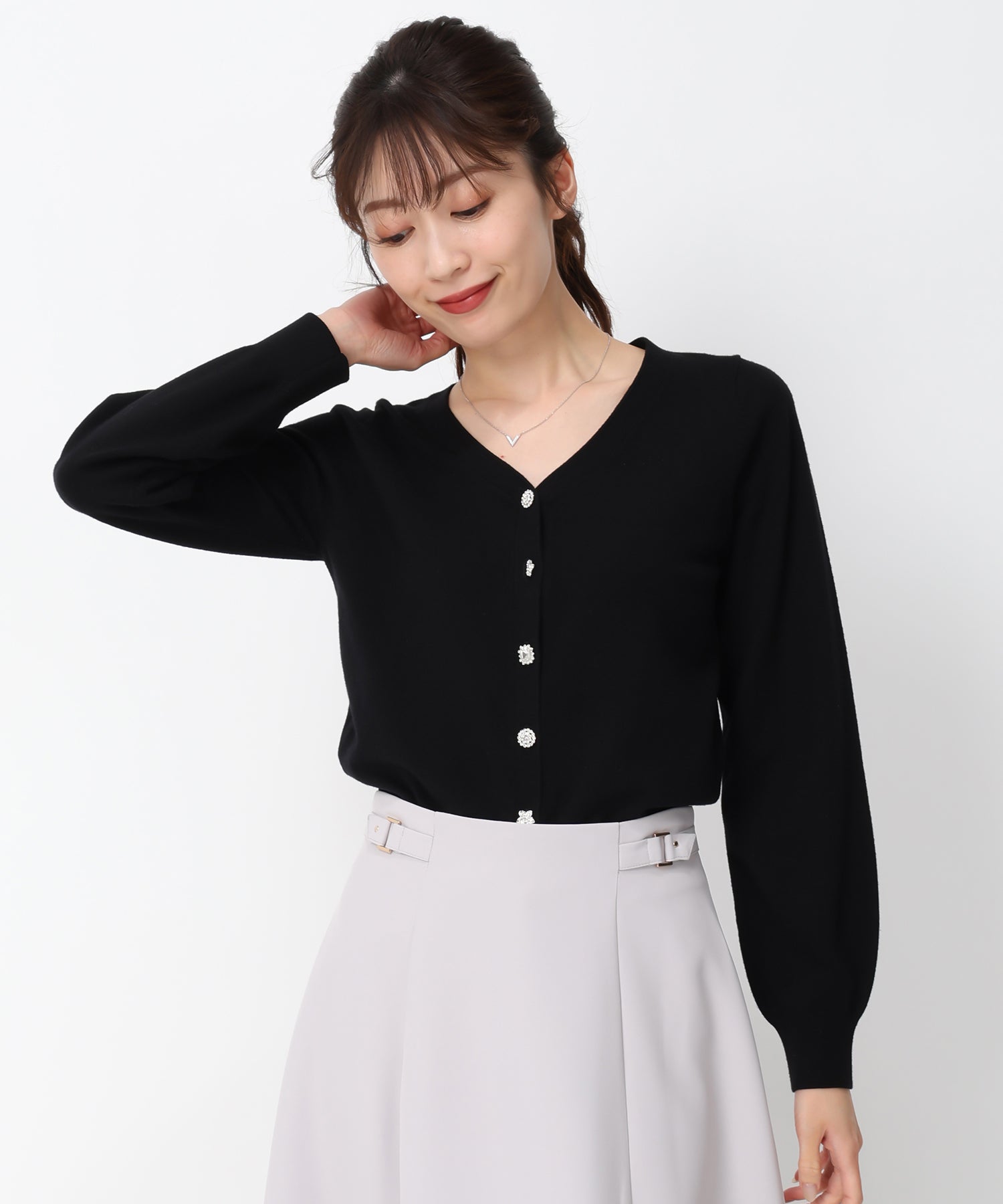 ビジュー釦Vネックカーデ/MM448405 – MISCH MASCH|31 Sons de mode