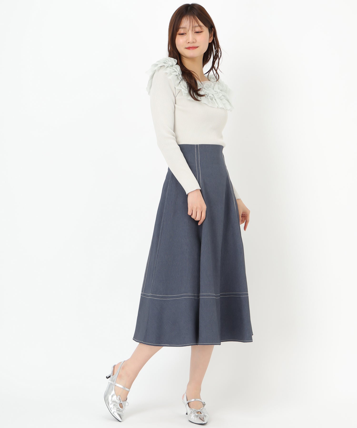 MISCH MASCH バックレースアップポリデニムスカート バックレースアップポリデニムスカート/MM517213 – MISCH MASCH