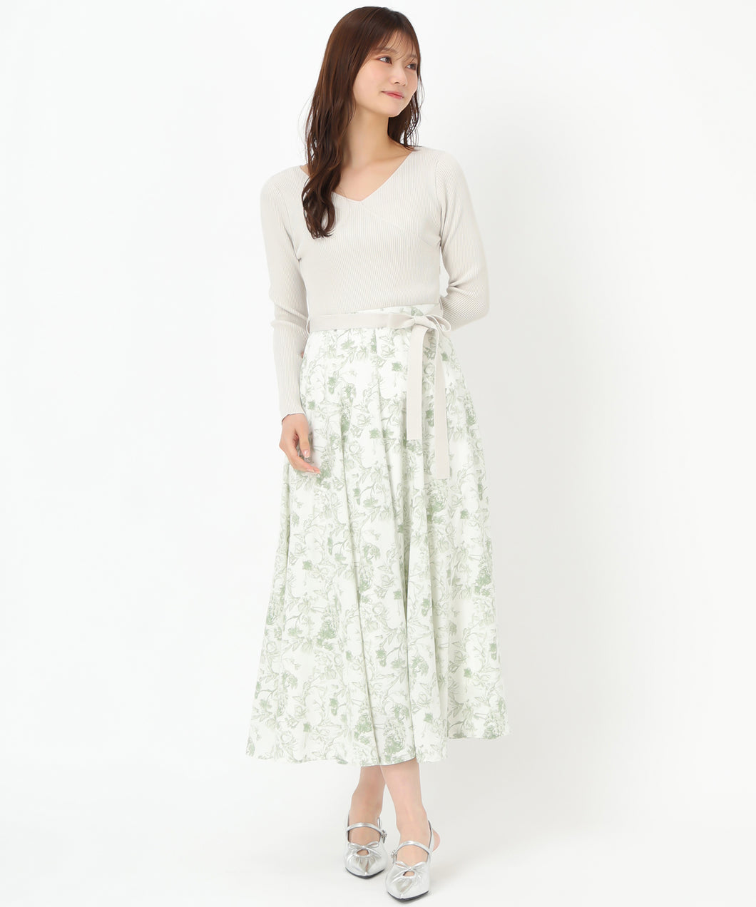 カシュクールフラワー柄ドッキングワンピース/MM517405 – MISCH カシュクールフラワー柄ドッキングワンピース/MM517405 – MISCH