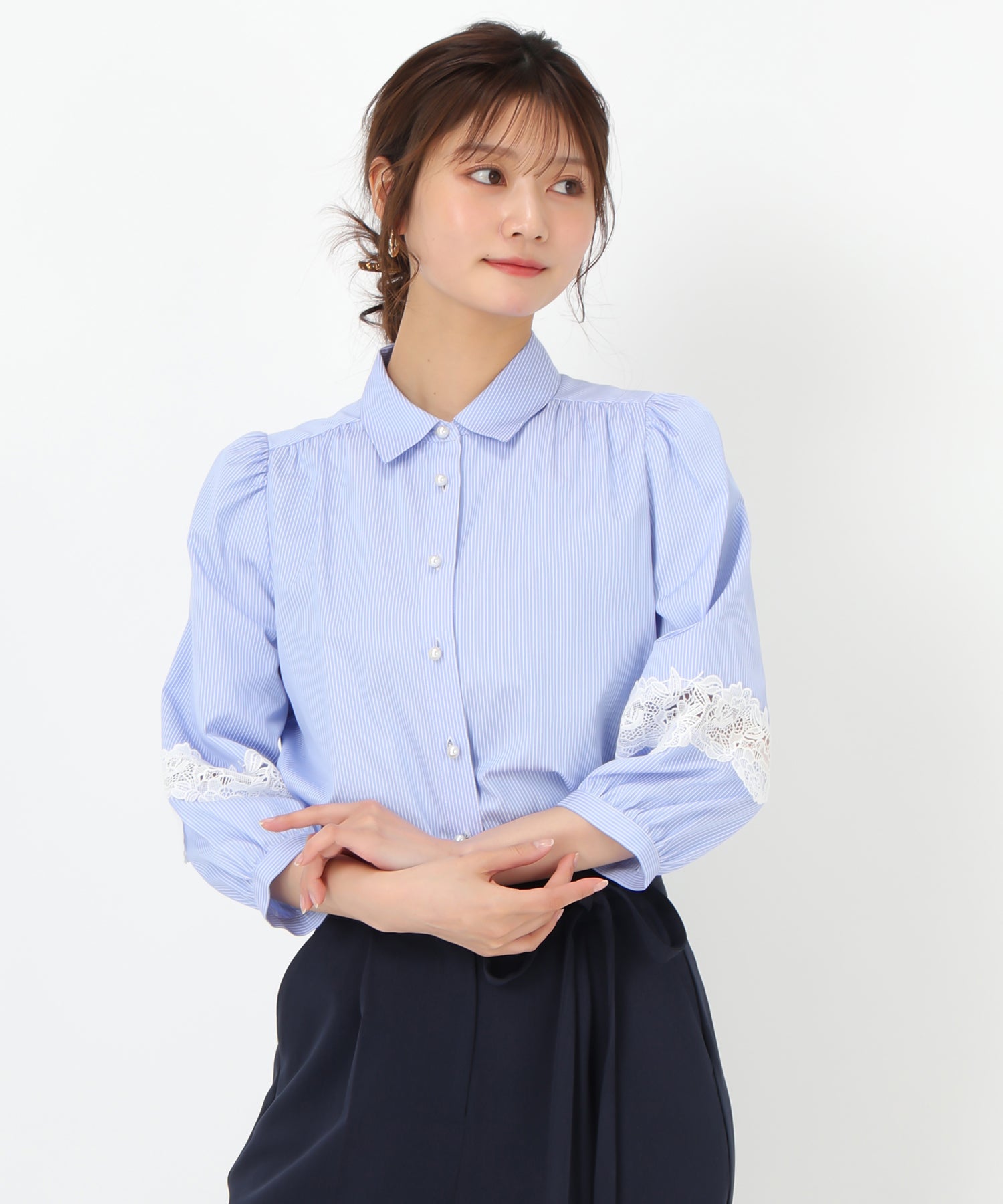 mame kurogouchi マメ 刺繍 レース ブラウス