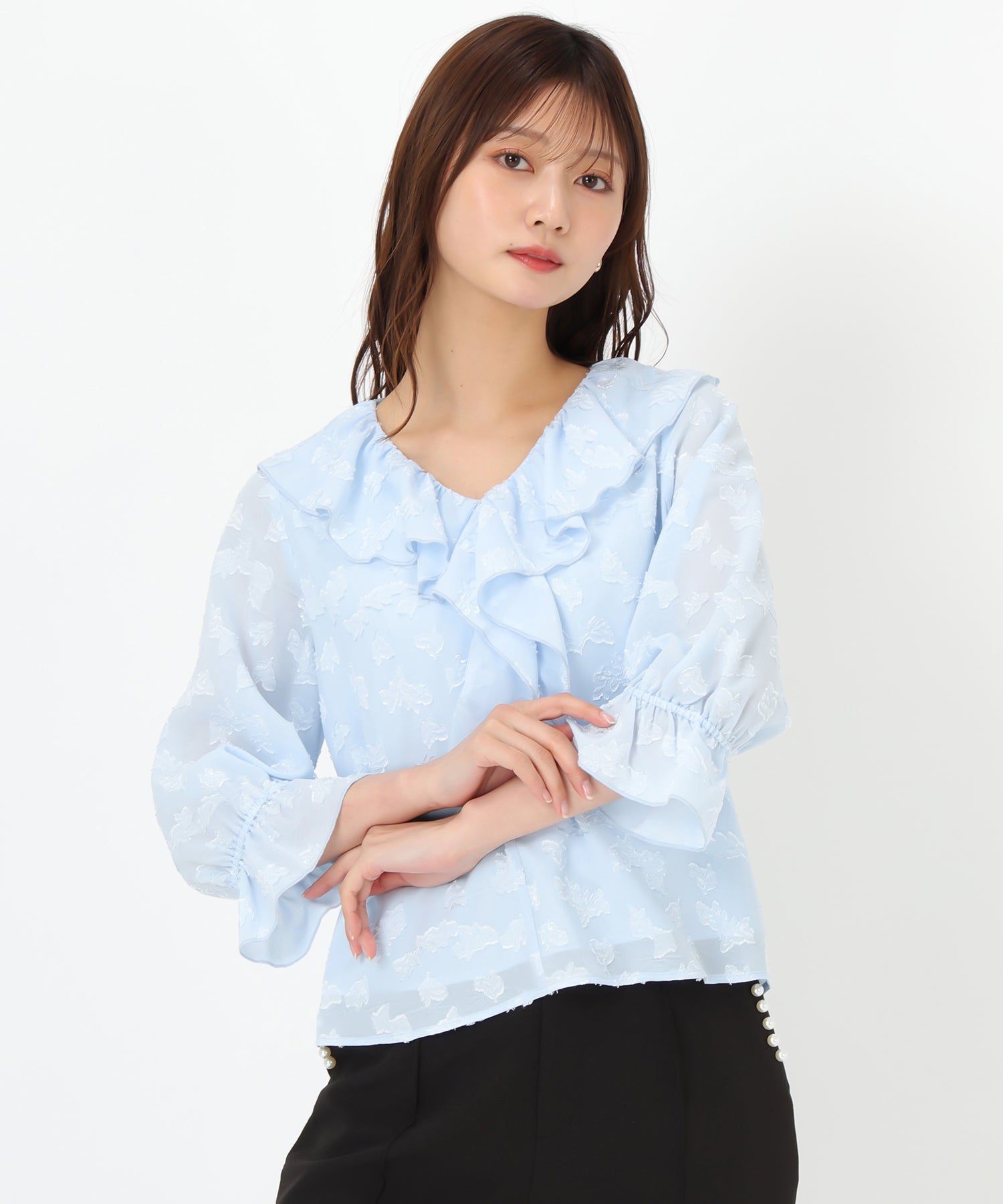 ラメジャガードフリルブラウス/MM518111 – MISCH MASCH|31 Sons de mode
