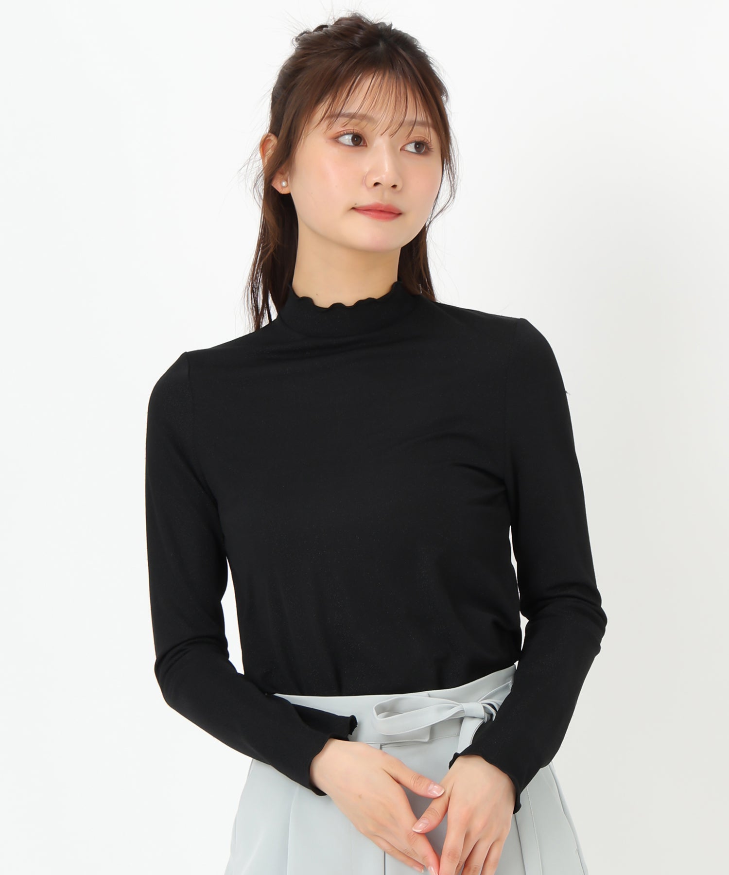 ミッシュマッシュ MISCH MASCH 2025春夏新作 ラメカットソー/MM518201 （BLUE） ミッシュマッシュ MISCH MASCH 2025春夏新作 ラメカットソー