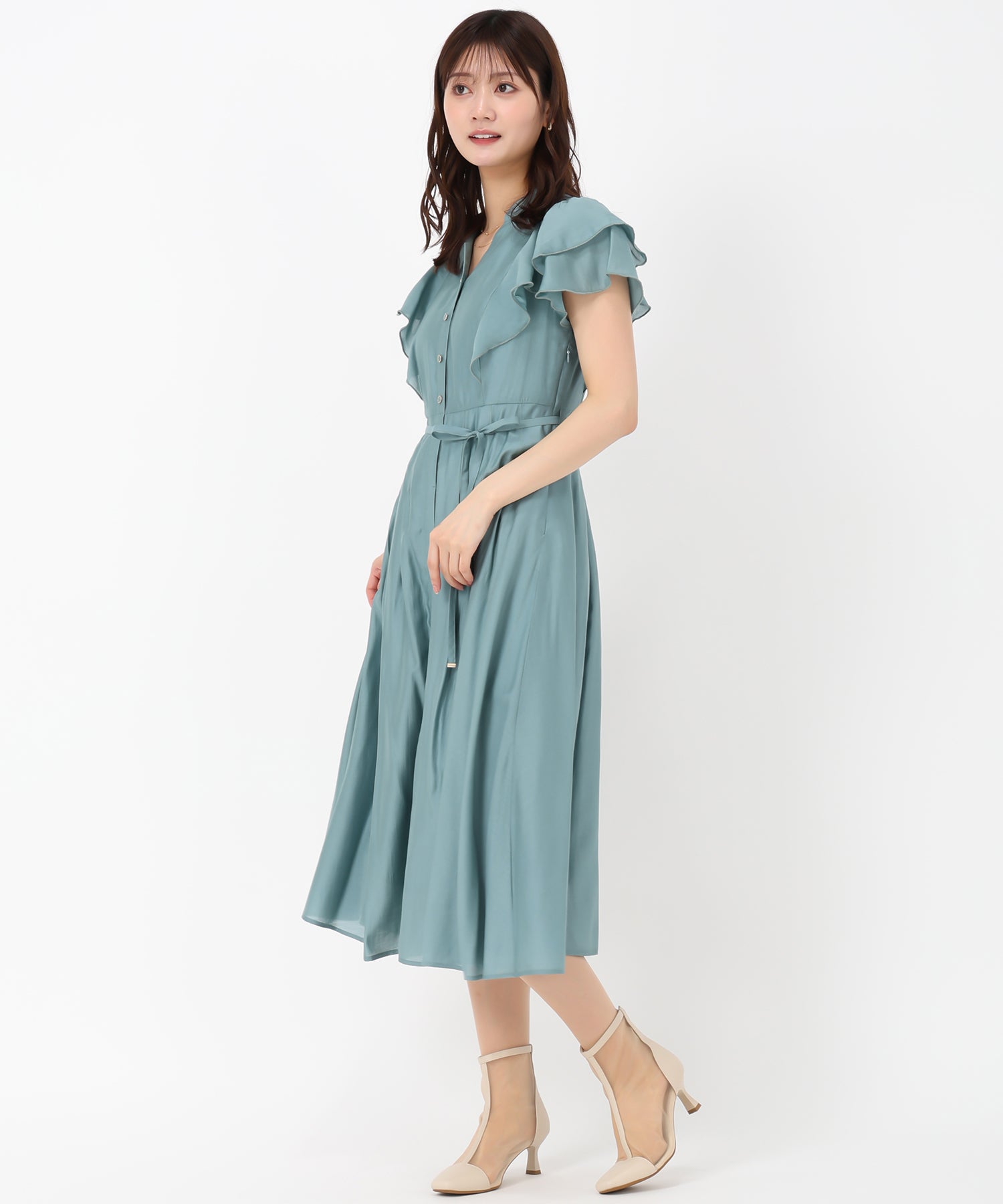 ダブルフリルシャツワンピース/MM527406