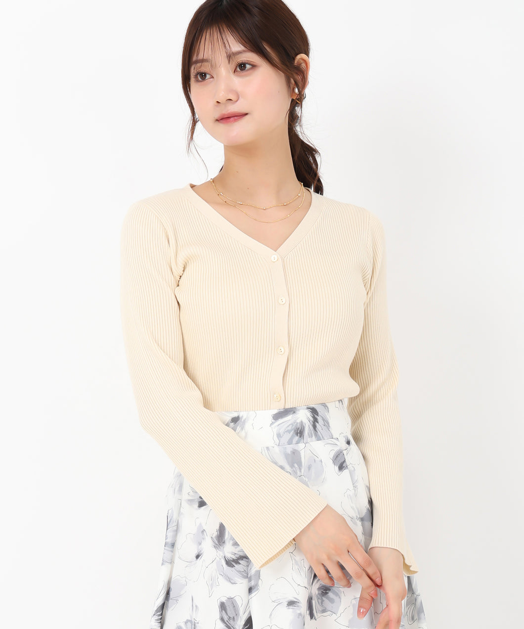 フレアスリーブVネックカーディガン/MM558401 – MISCH MASCH|31 Sons