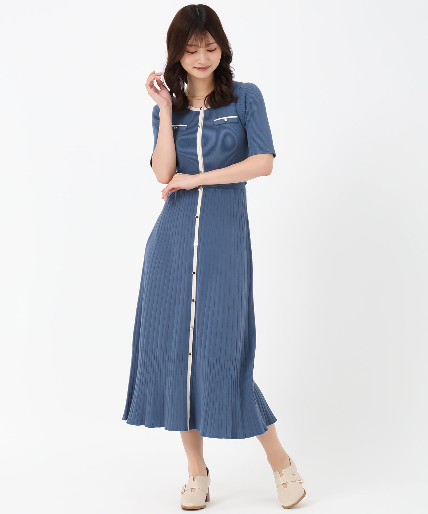 MISCH MASCH ワンピース ZOZO限定 2025春夏新作 ドルマンシャツ