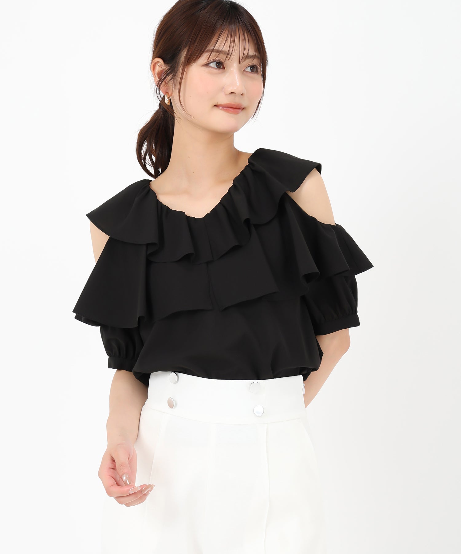 肩開きフリル5分袖ブラウス/MM528117 – MISCH MASCH|31 Sons de mode