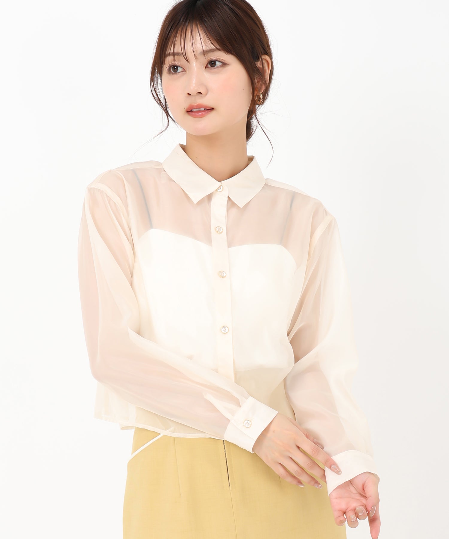 クロップドシアーシャツ /MM528119 – MISCH MASCH|31 Sons de mode