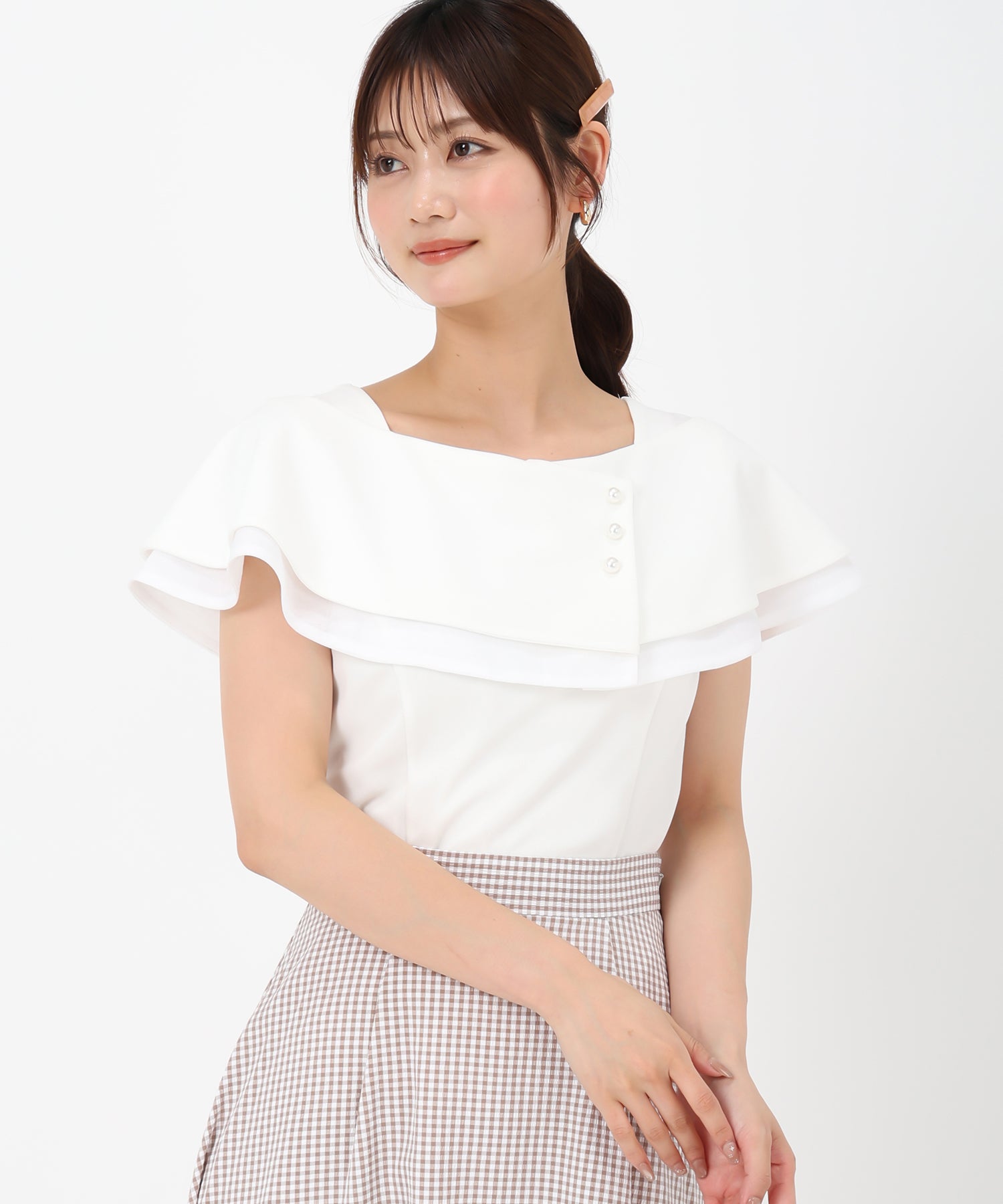 アシメケープパール釦カットトップス/MM528202 – MISCH MASCH|31 Sons
