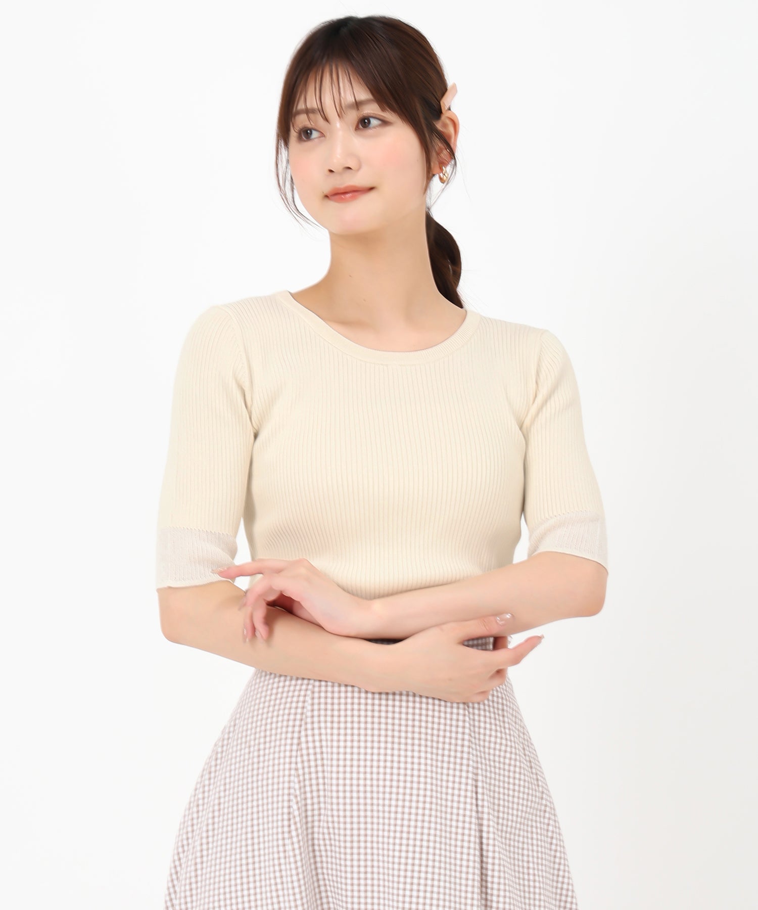 袖配色シアーリブニット /MM528312 – MISCH MASCH|31 Sons de mode