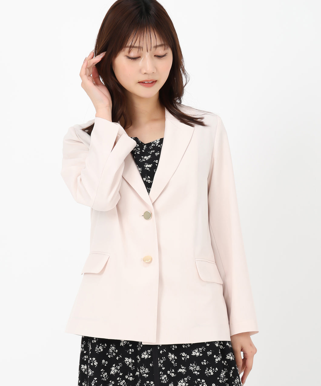 【WEB先行予約販売/4月中旬発売予定】シングルテーラードジャケット/MM528504 (ベージュ)