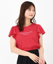 画像をギャラリービューアに読み込む, 箔プリントフレア袖Tシャツ/MM528203
