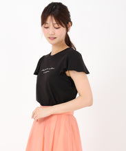 画像をギャラリービューアに読み込む, 箔プリントフレア袖Tシャツ/MM528203
