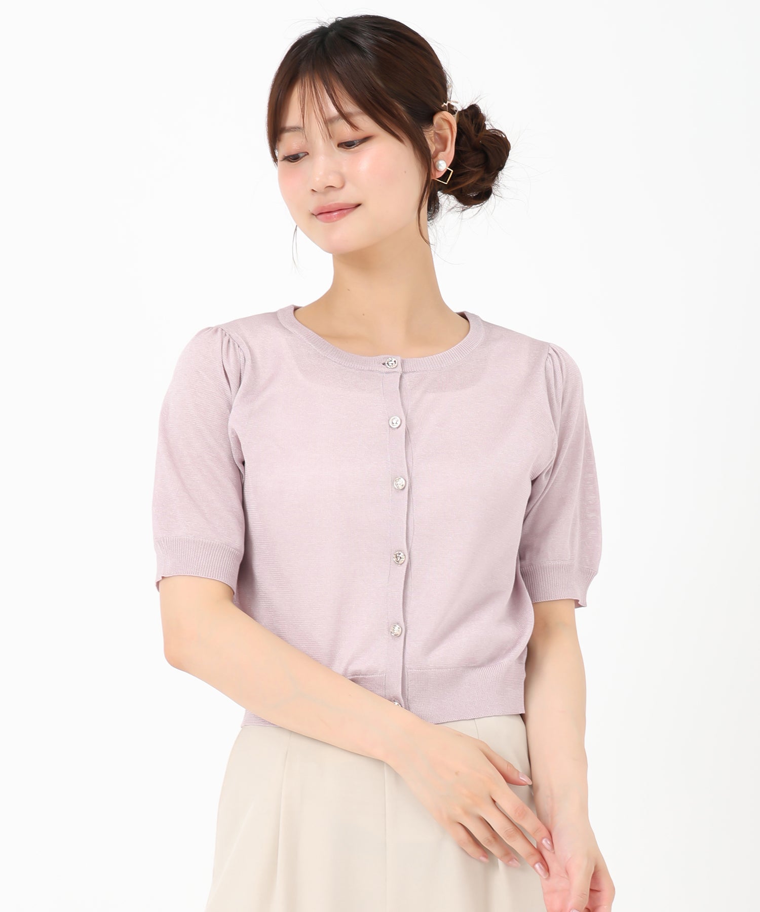 シアークルーネック半袖カーディガン/MM528406 – MISCH MASCH|31