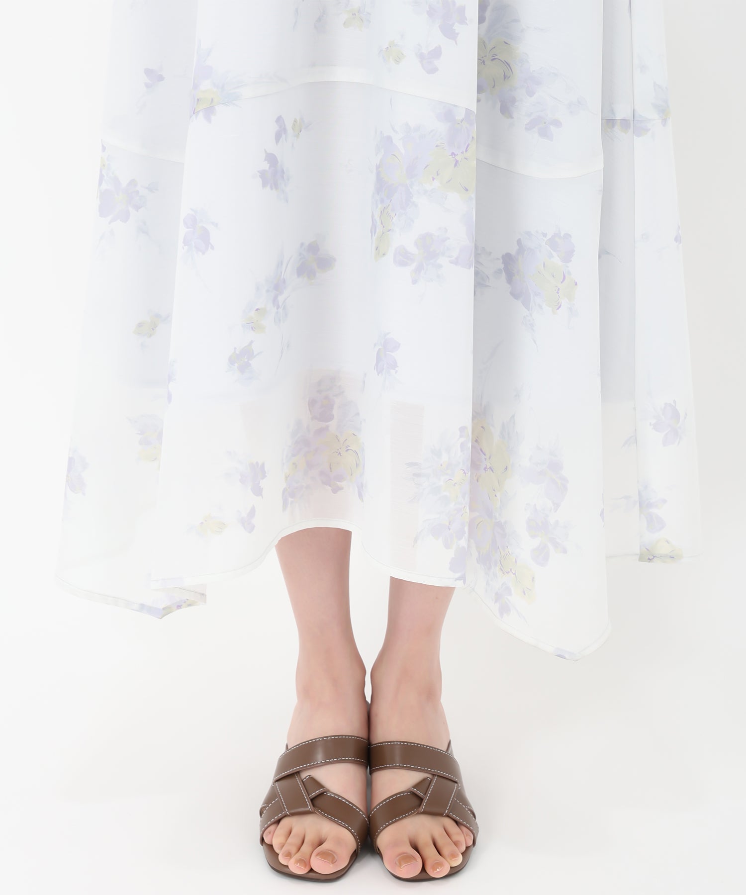 コテージコア mori-kei 古着 L'EST ROSE 花柄シアーワンピース コテージコア mori-kei 古着 L´EST ROSE 花柄シアーワンピース