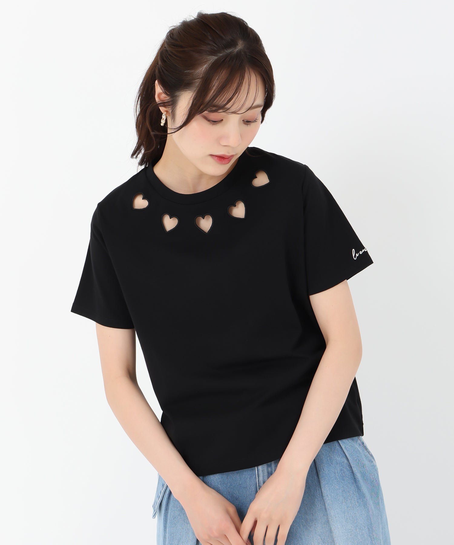 【⭐︎Haru⭐︎さま専用】グラスハートTシャツ ハートカットワークTシャツ/TT518213 – MISCH MASCH|31 Sons de mode