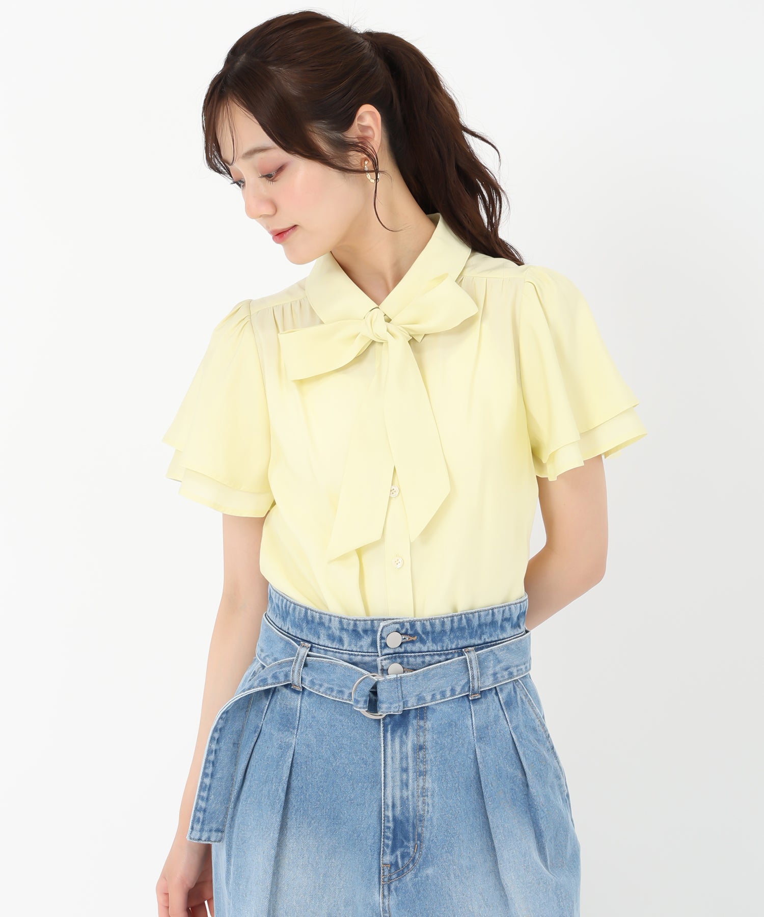 heveへイヴ　チューリップボンディングブラウス ボウタイラッフルブラウス/TT528103 – MISCH MASCH|31 Sons de mode