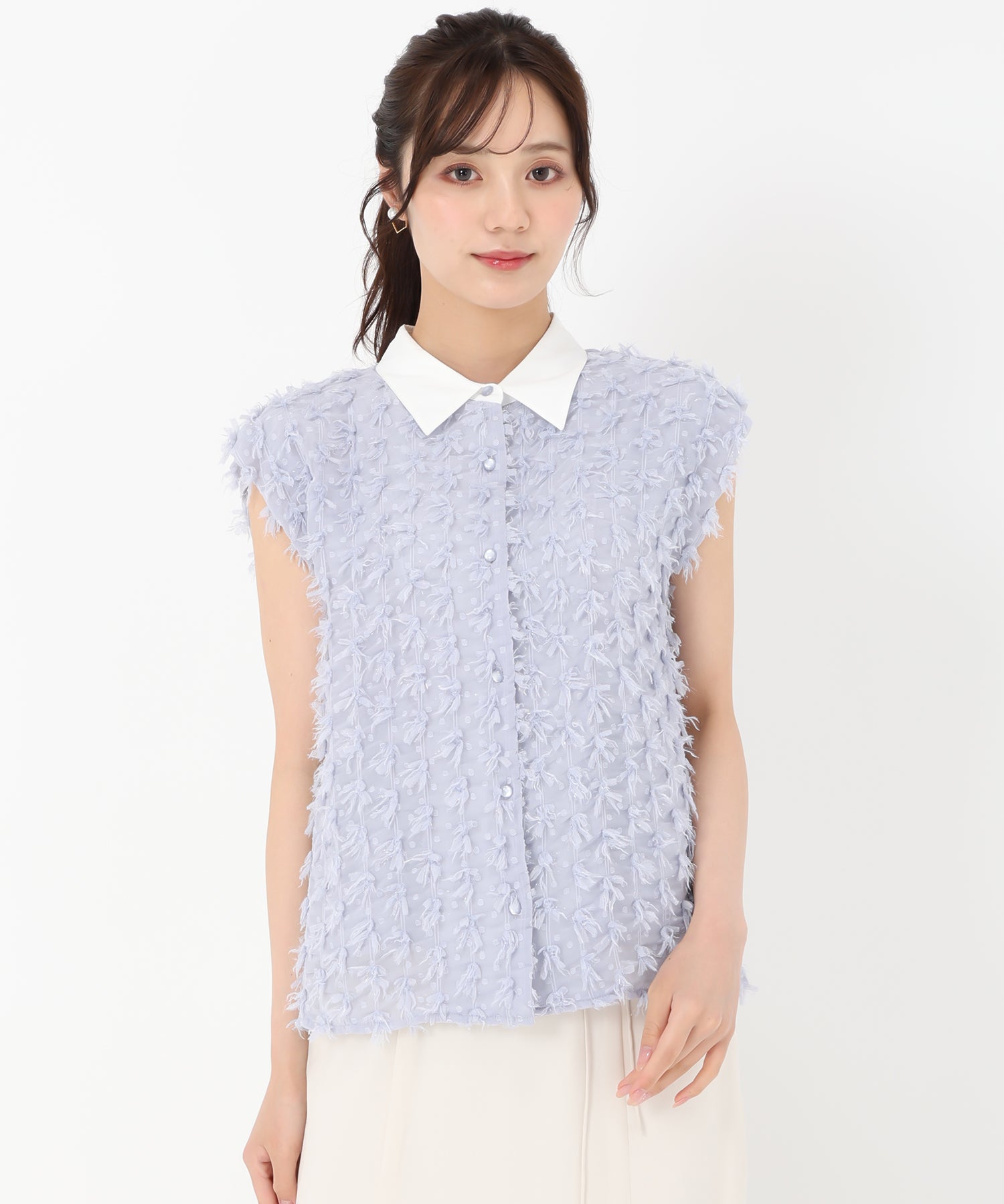 襟付きフリンジチュールブラウス/TT518113 – MISCH MASCH|31