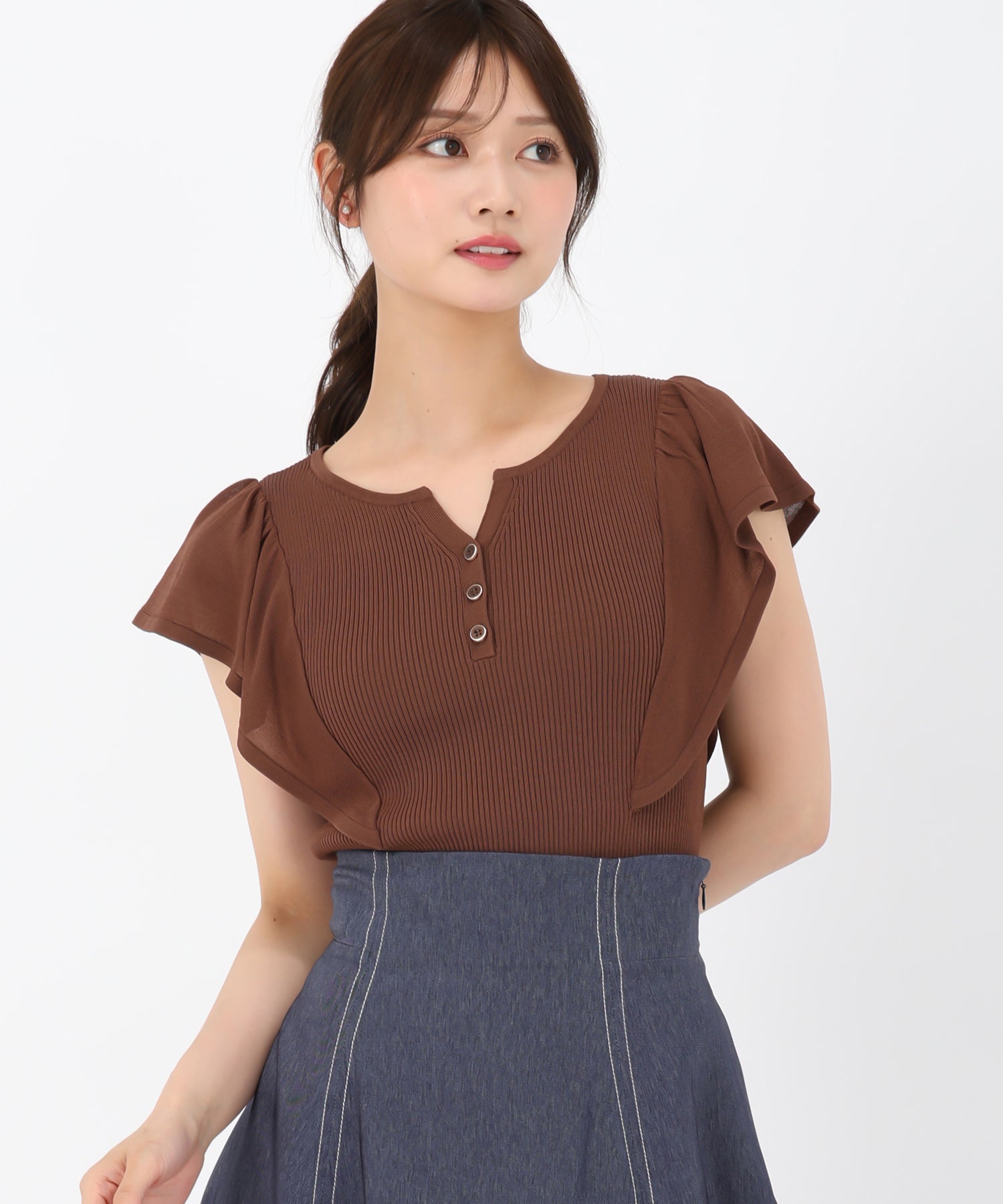 キーネックシアーフレア袖ニット/MM528319 – MISCH MASCH|31 Sons de mode