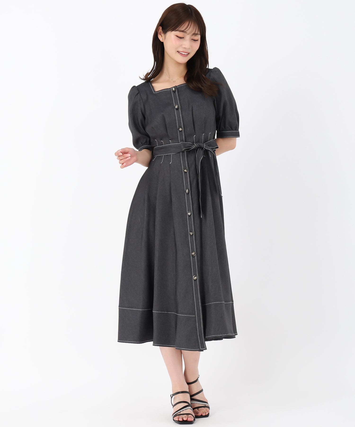 MAMC ワンピース シャツ セット マシュマロガーゼ レディスシャツワンピース（RWF26134）-UCHINO
