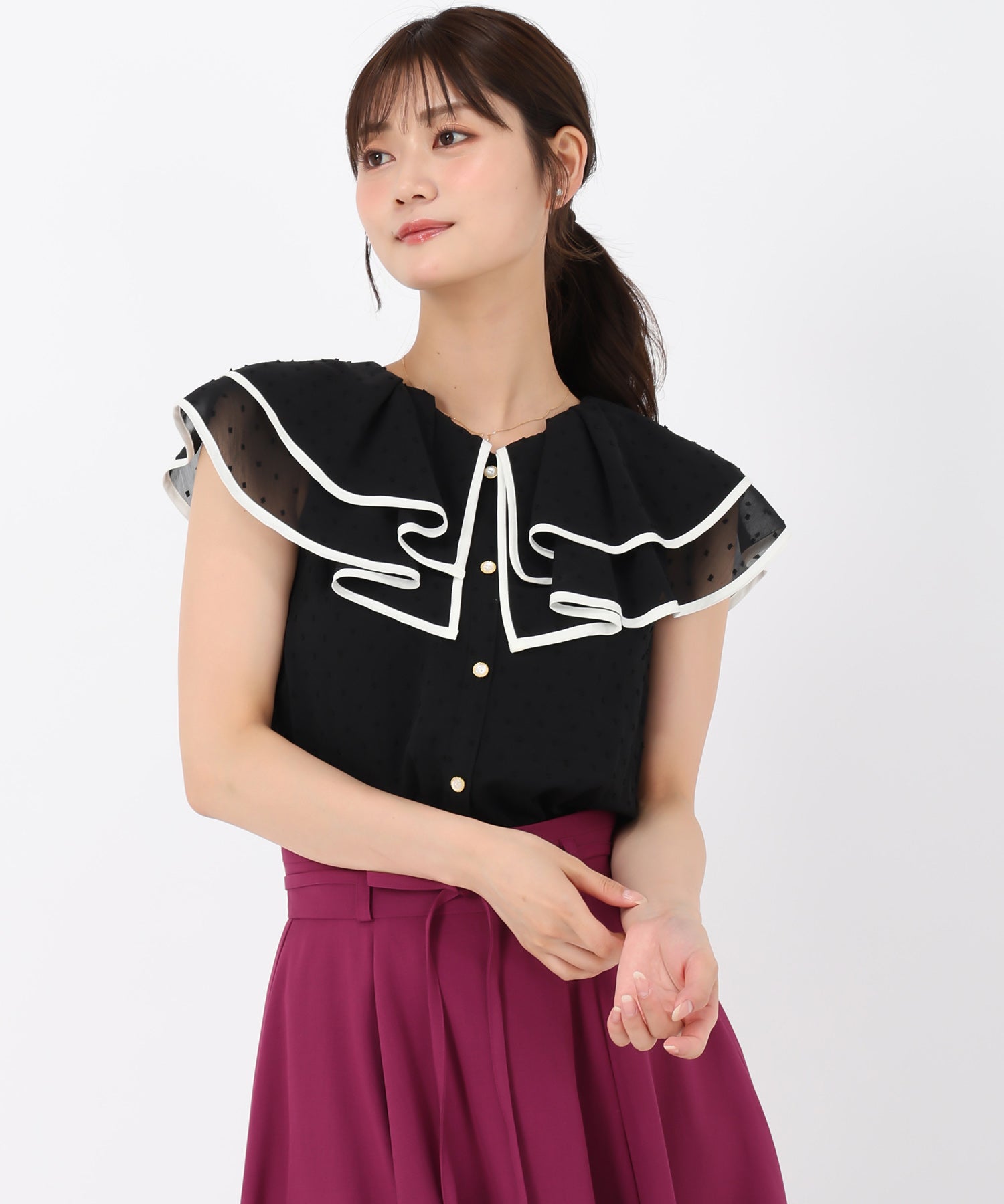 mimu さま専用 ドビードットトリミングブラウス/MM538101 – MISCH MASCH|31
