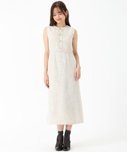 【WEB限定予約販売/8月下旬発売予定】ツイードノースリワンピース/MM537414