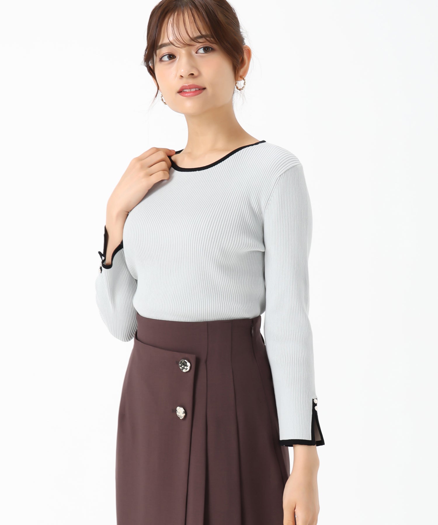 WEB限定 配色袖スリットリブニット/MM558305 – MISCH MASCH|31