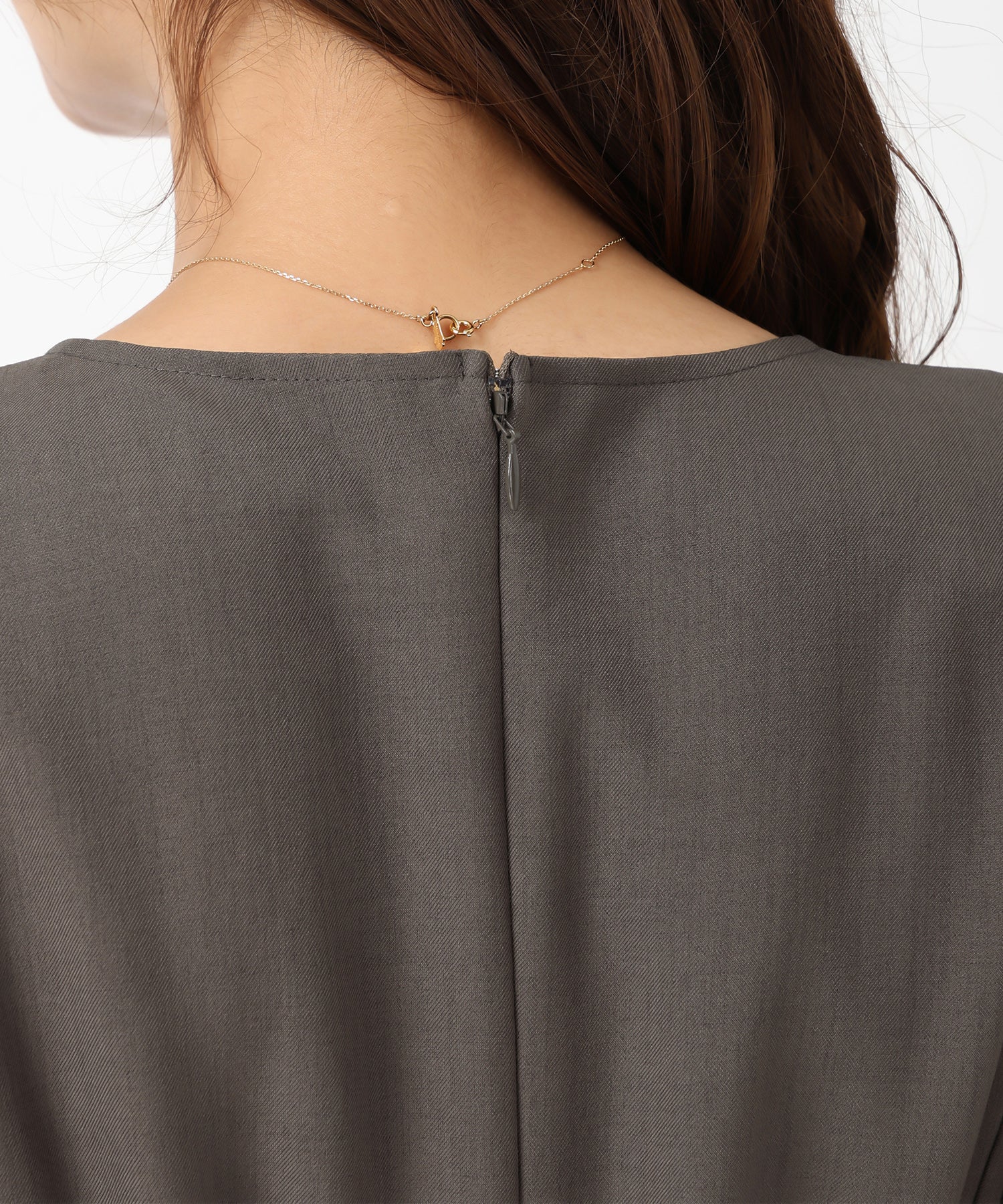 ◇美品◇MISCH MASCH ◇フロントプリーツワンピース◇モカ◇ ミッシュマッシュ MISCH MASCH 2025秋冬新作 フロントプリーツ