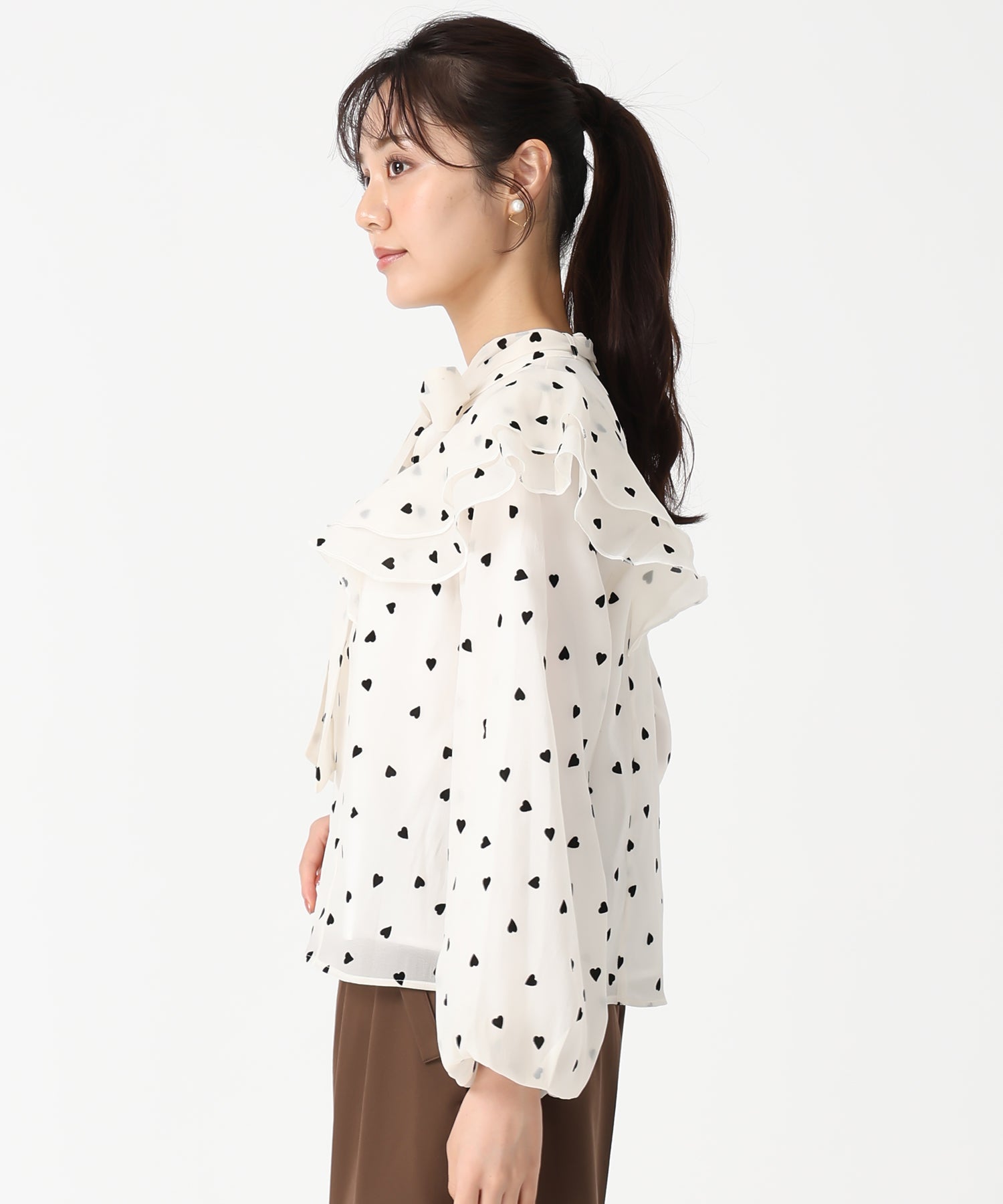 トッピングハートブラウス ハートフロッキーブラウス/TT538110 – MISCH MASCH|31 Sons de mode