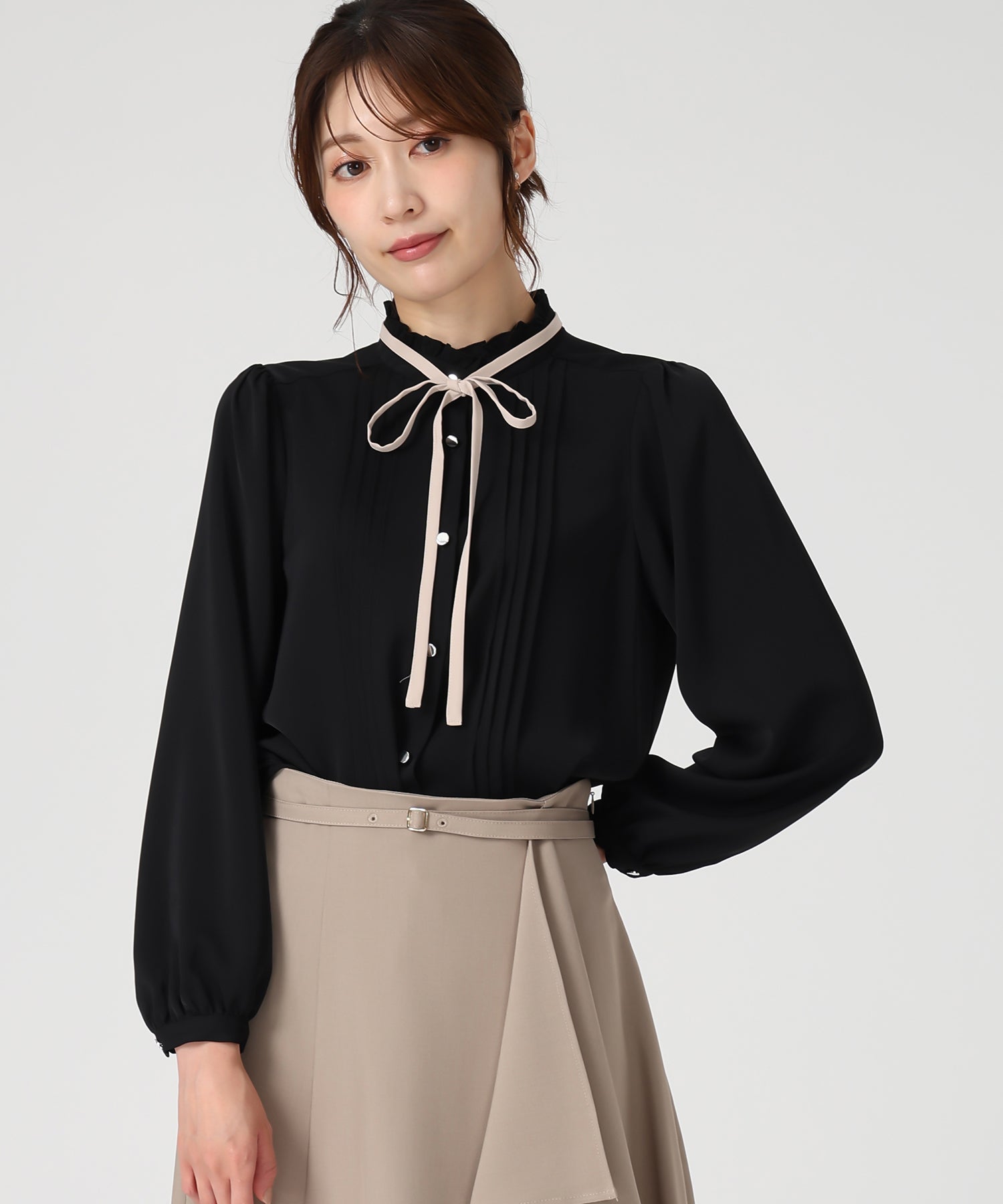 ピンタック配色リボンブラウス/MM548102 – MISCH MASCH|31 Sons de mode