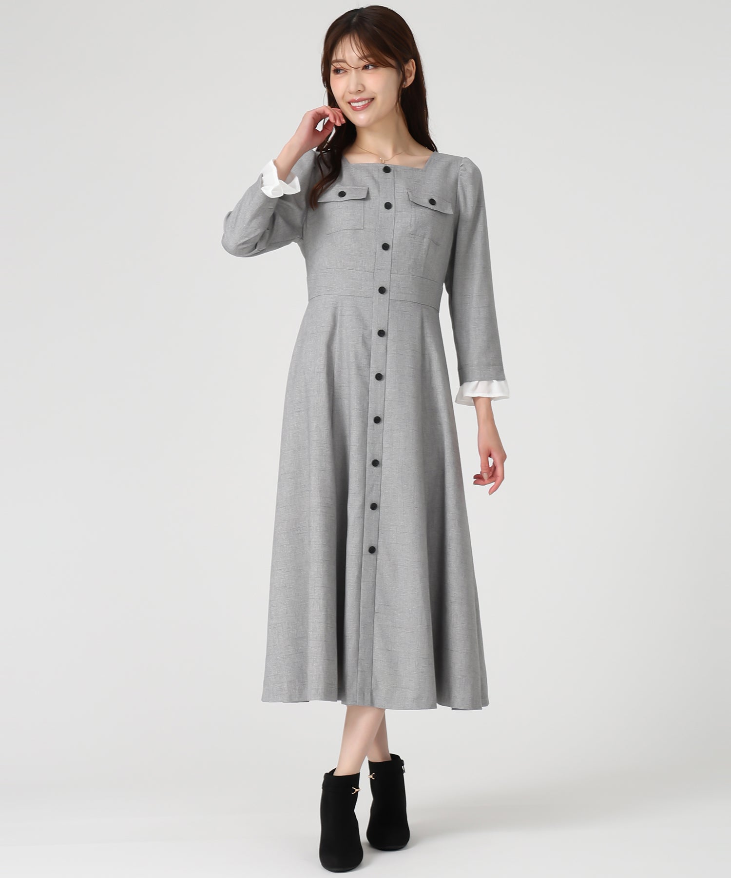 フロント釦ツイード風フレアワンピース/MM547402 – MISCH MASCH|31