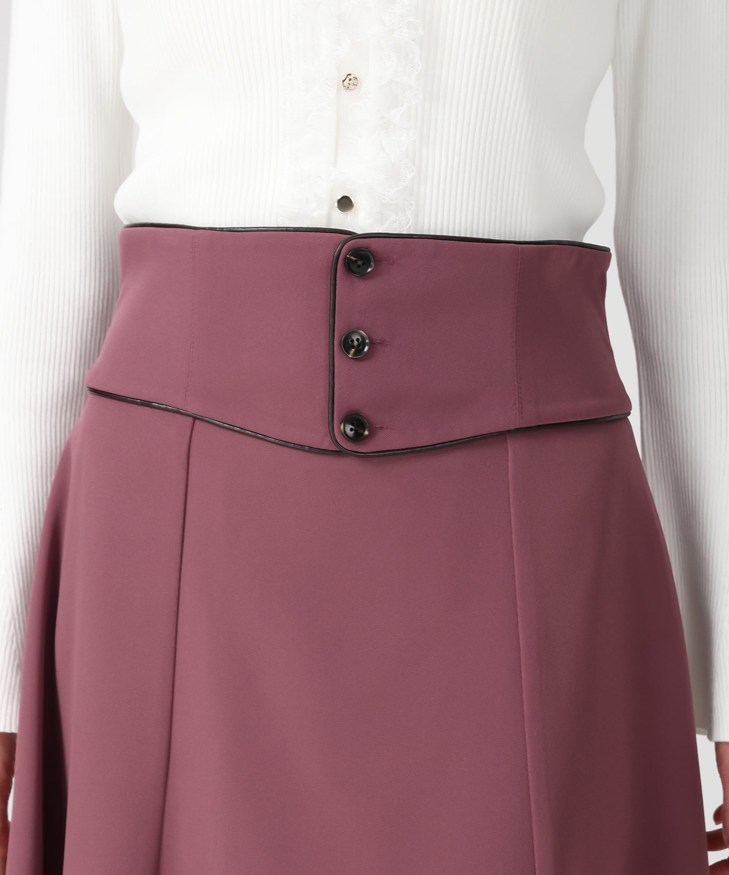 パイピングコルセットベルトAラインスカート/MM547211 – MISCH MASCH