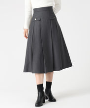 画像をギャラリービューアに読み込む, ボックスタックミディスカート/MM547217 (グレー)
